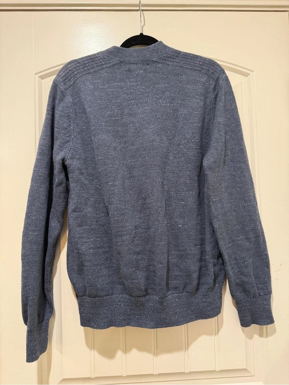 Banana Republic Men’s Heathered Blue Full-Zip Sweater Jacket